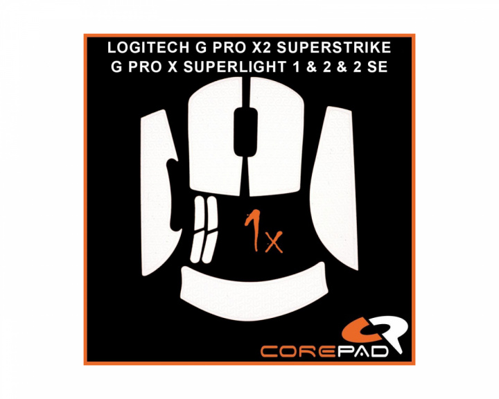 Corepad Soft Grips For Logitech G PRO X SUPERLIGHT 1 / 2 / 2 SE & X2 SUPERSTRIKE- White