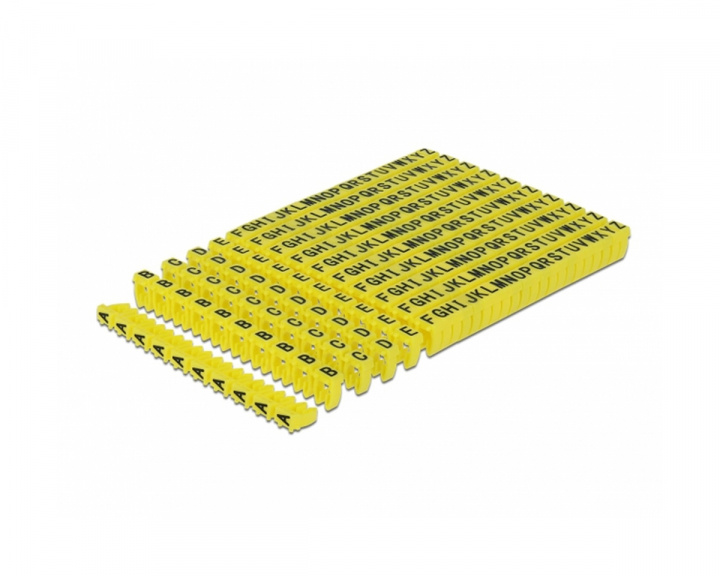 Delock Cable Marker Clips A-Z - 260pcs Yellow