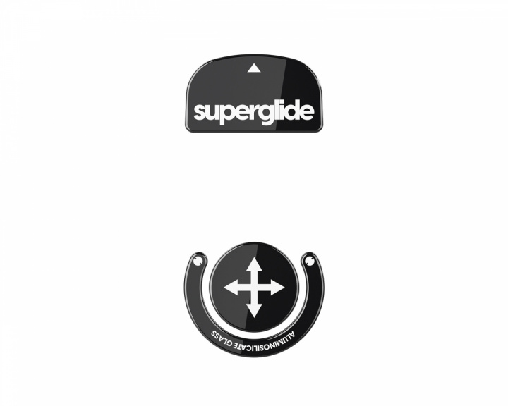 Superglide Glass Skates for Logitech G Pro X Superlight - Black