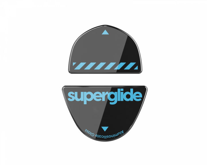 Superglide Glass Skates for Logitech G303 Shroud Edition - Black