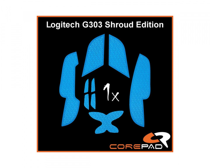 Corepad Grips for Logitech G303 Shroud Edition - Blue