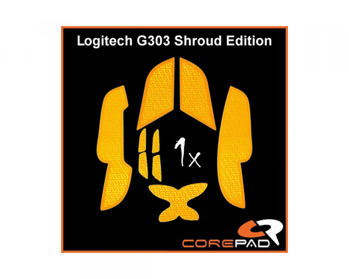 Corepad Grips for Logitech G303 Shroud Edition - Orange