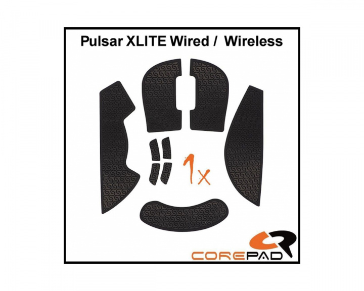 Corepad Soft Grips for Pulsar Xlite Wired/Xlite Wireless/Xlite V2 Wireless - Black
