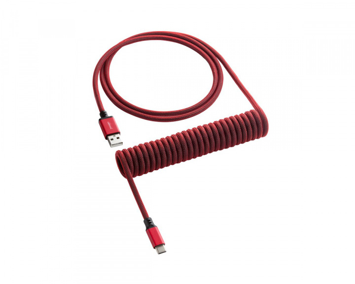 CableMod Classic Coiled Cable USB A to USB Type C, Republic Red - 150cm