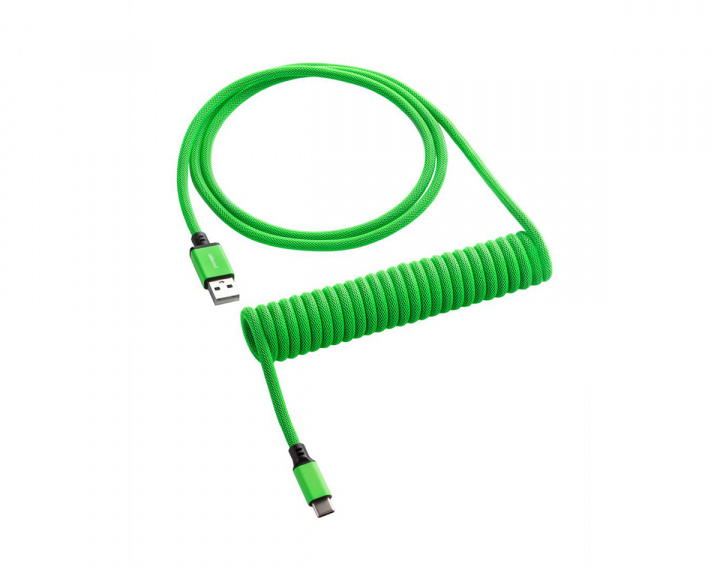 CableMod Classic Coiled Cable USB A to USB Type C, Viper Green - 150cm
