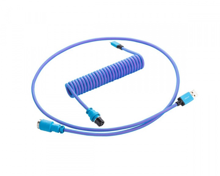 CableMod Pro Coiled Cable USB A to USB Type C, Galaxy Blue - 150cm