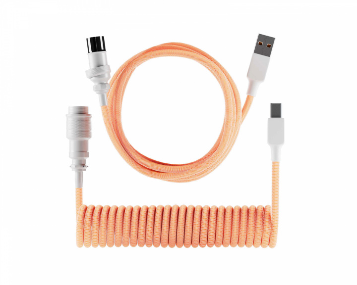MaxMount Electroplating Aviator Coiled Cable USB-C - Orange/White