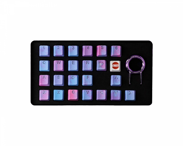 Tai-Hao 23-key Rubber Gaming Keycap-set Backlit Mark II - Pink & Blue Camo