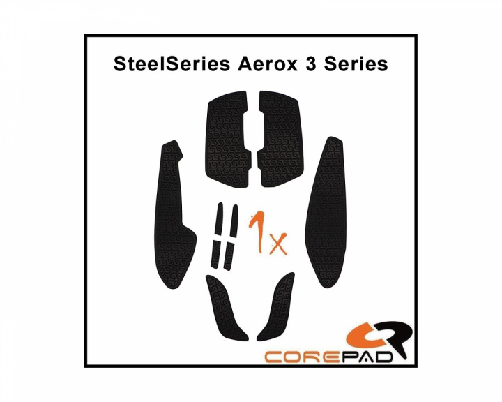 Corepad Soft Grips for SteelSeries Aerox 3 Series - Black