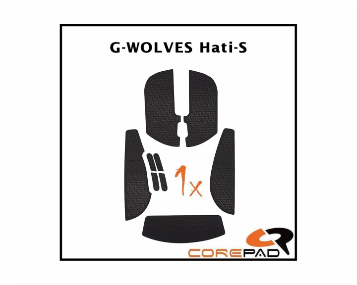 Corepad Soft Grips for G-Wolves Hati S Mini - Black