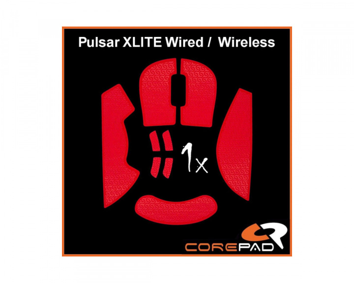 Corepad Soft Grips for Pulsar Xlite Wired/Xlite Wireless/Xlite V2 Wireless - Red