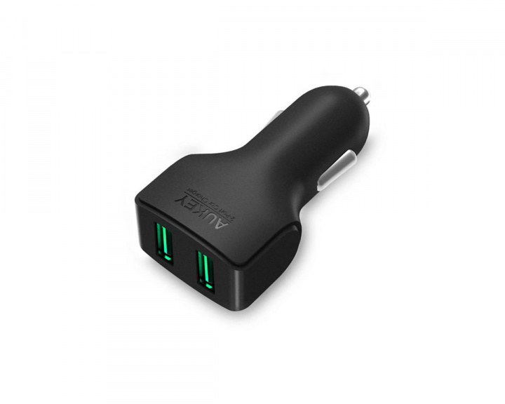 Aukey Car Charger CC-S3, 2xUSB-A, 24 W - Black