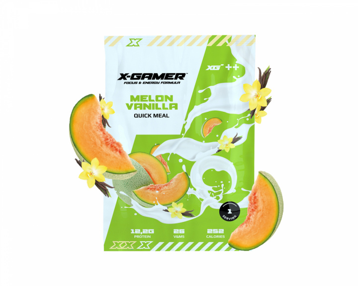 X-Gamer Quick Meal Single Serving (70g) - Melon & Vanilla