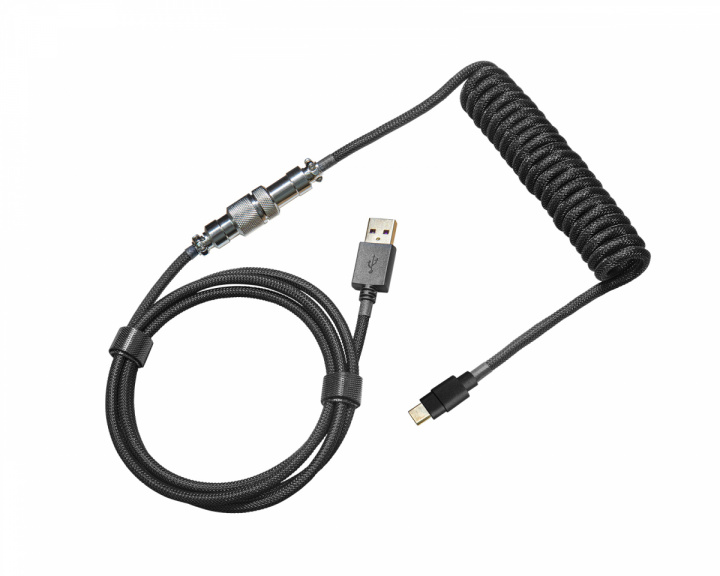Cooler Master Coiled Cable USB-C to USB-A 1.5m - Aviator - Shadow Black