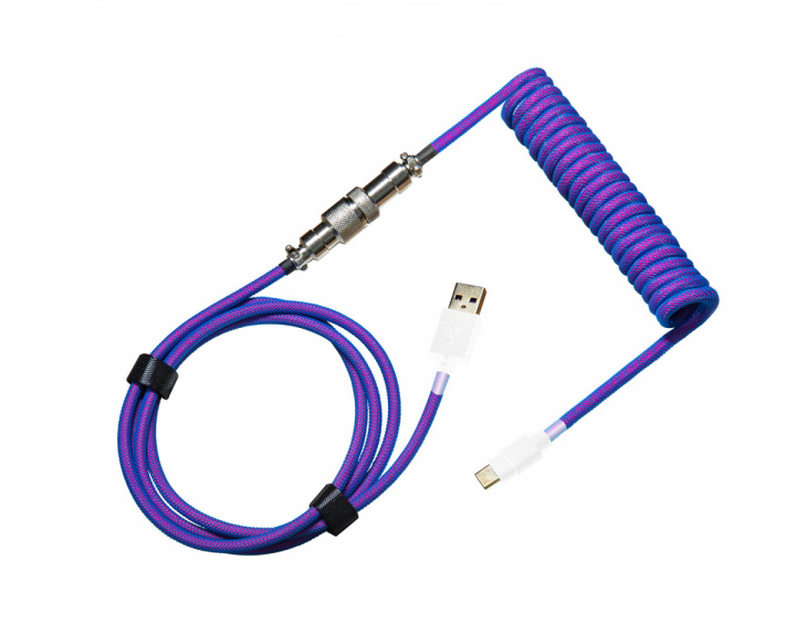 Cooler Master Coiled Cable USB-C to USB-A 1.5m - Aviator - Thunderstorm Blue/Purple