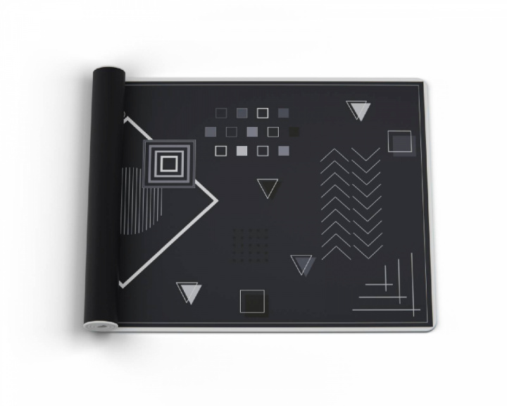 Mighty Setups Geometric Glitch Black Mousepad - XXL - Black 