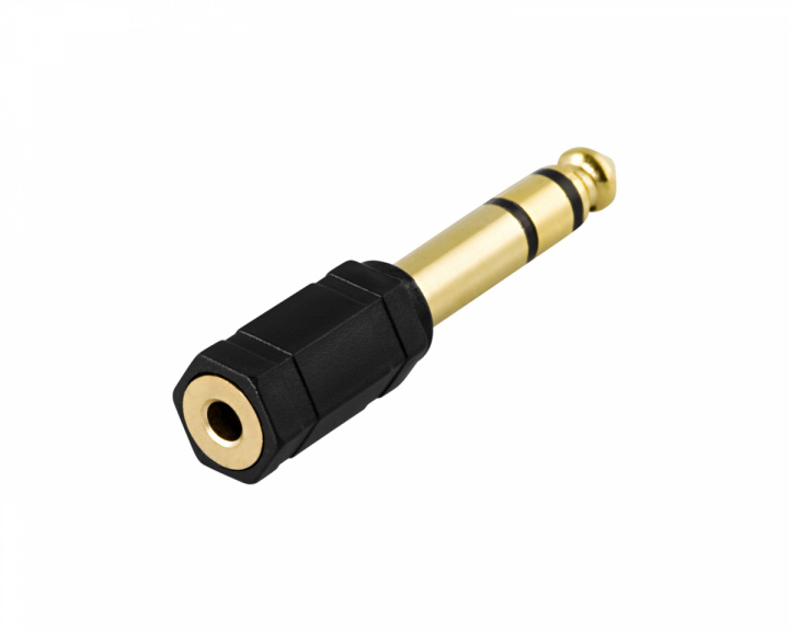 Deltaco Multimedia adapter 6,3mm Male to 3,5mm Female