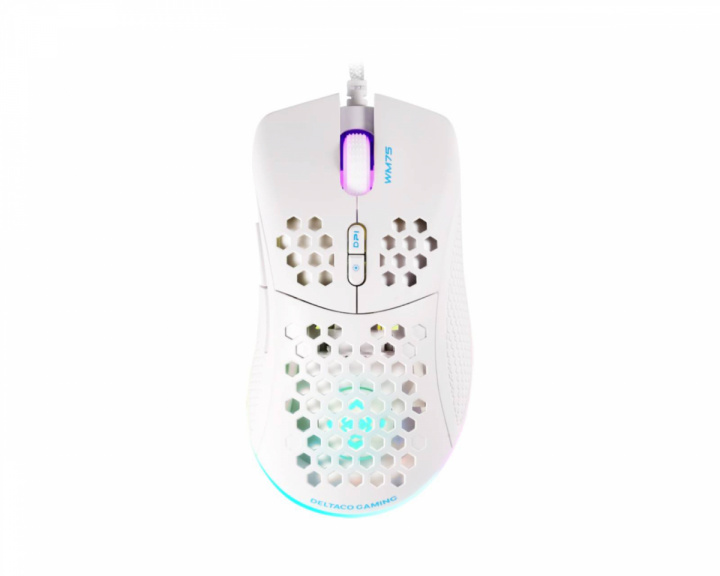 Deltaco Gaming WM75 Ultra-Light RGB Gaming Mouse - White
