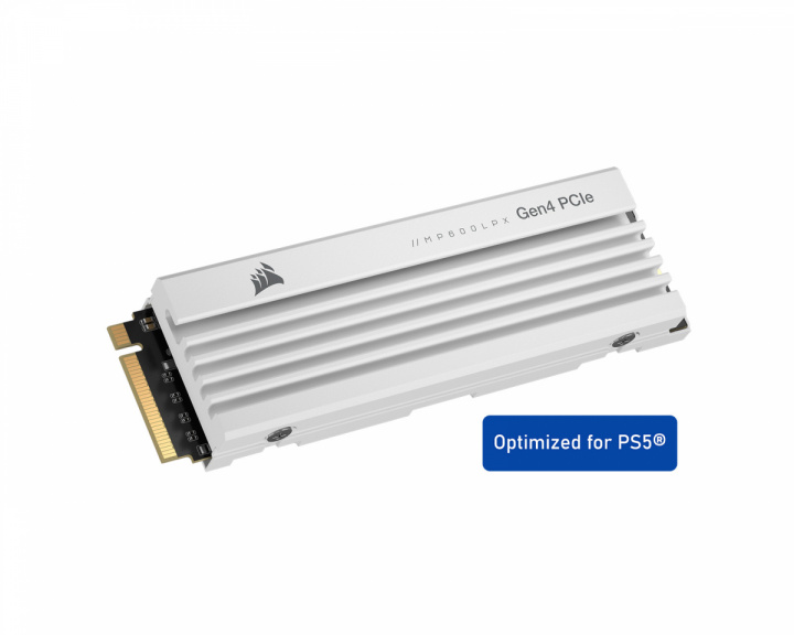 Corsair MP600 PRO LPX PCIe Gen4 x4 NVMe M.2 SSD for PS5/PC - 4TB - White