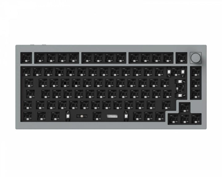 Keychron Q1 Pro QMK 75% ISO Barebone Hotswap Wireless  Keyboard - Silver Grey