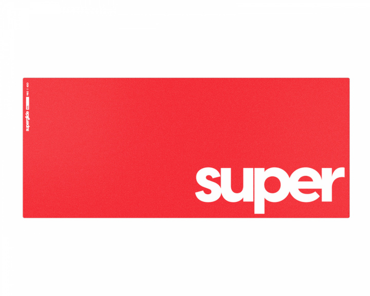 Superglide Glass Mousepad - Supersize - XXL - Red