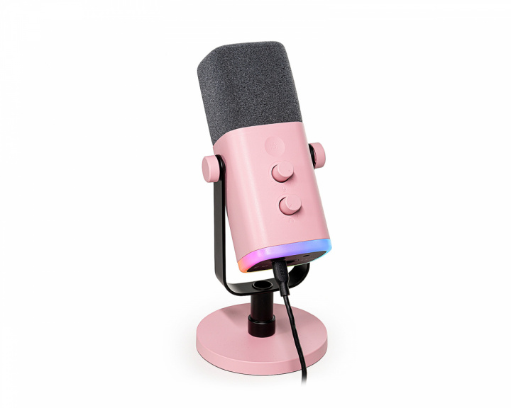 Fifine AMPLIGAME AM8 RGB USB/XLR Microphone - Dynamic Mic - Pink