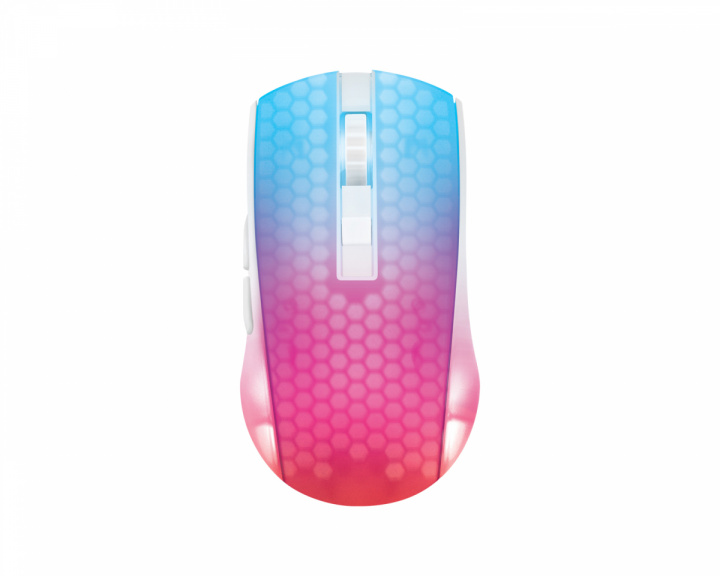 Deltaco Gaming WM89 Wireless Semi-Transparent RGB Gaming Mouse - White