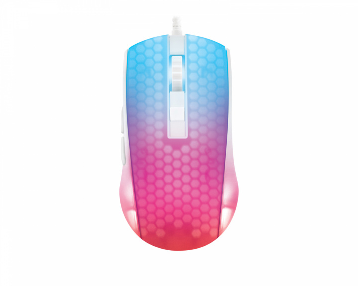 Deltaco Gaming WM87 Semi-Transparent RGB Gaming Mouse - White