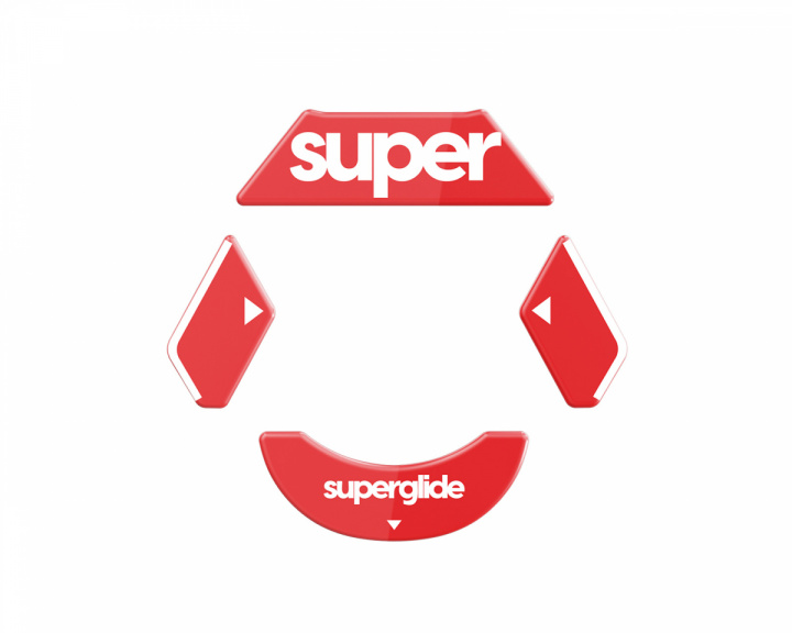 Superglide Version 2 Glas Skates for Logitech G900/903 - Red