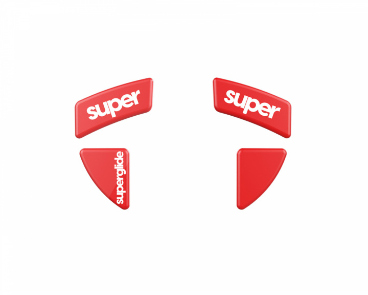 Superglide Version 2 Glass Skates for Razer Viper Ultimate - Red