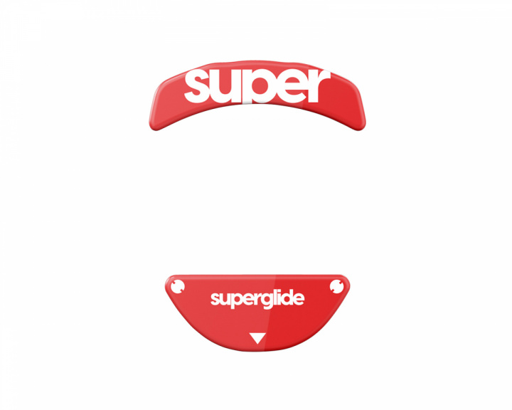 Superglide Version 2 Glas Skates for Razer Razer Orochi V2 - Red