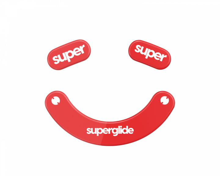 Superglide Version 2 Glass Skates for Razer Viper V2 Pro - Red