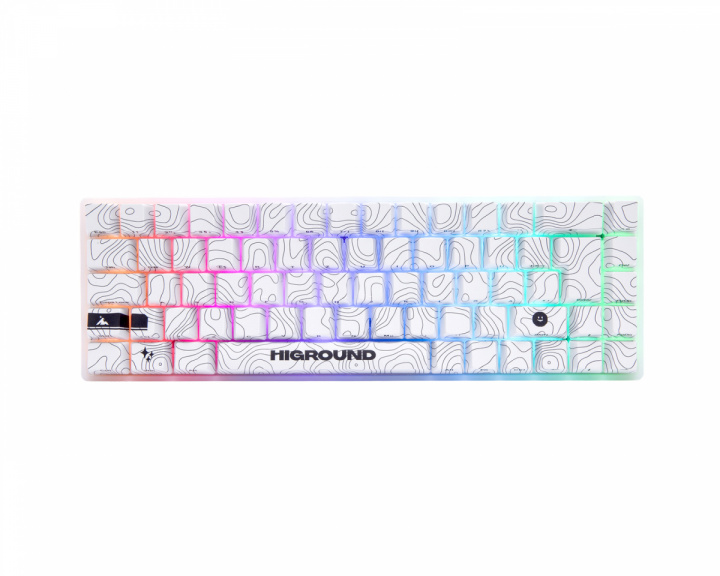 Higround SNOWSTONE Base 65 Hotswap Gaming Keyboard - ISO German [White Flame]