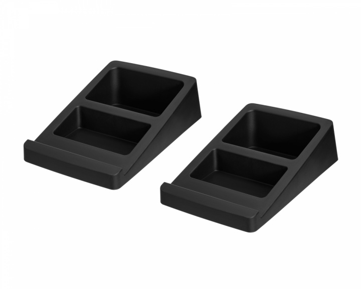 MaxMount Tilted Desktop Speaker Stand Pair - Medium - Black