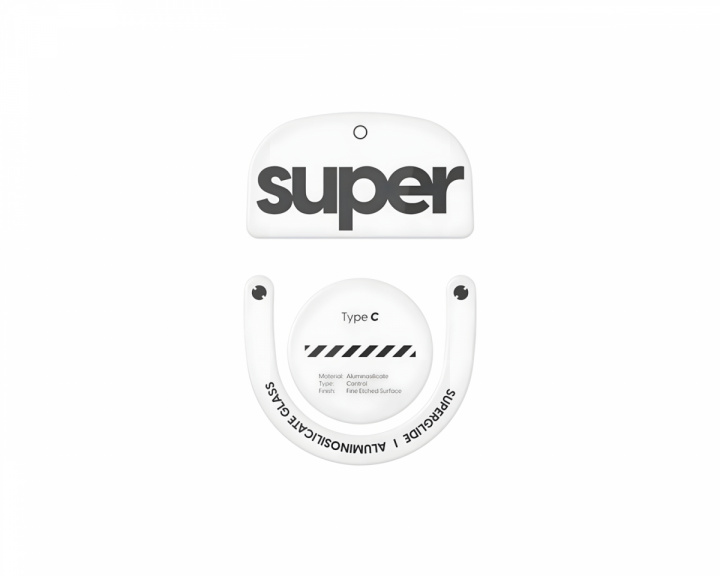 Superglide Type‑C Version 2 Glass Skates Logitech Superlight 2 / X2 Superstrike - White