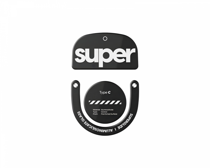 Superglide Type‑C Version 2 Glass Skates Logitech Superlight 2 / X2 Superstrike - Black