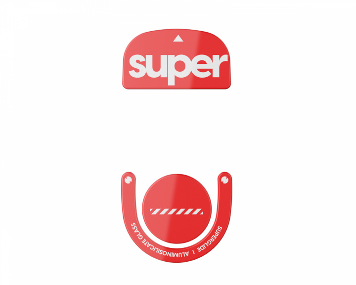 Superglide Version 2 Glas Skates for Logitech G Pro X Superlight 2 - Red