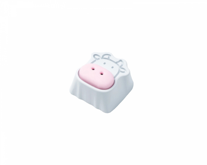 Keychron Cute Cow Silicone Aluminum Alloy Artisan Keycap - White