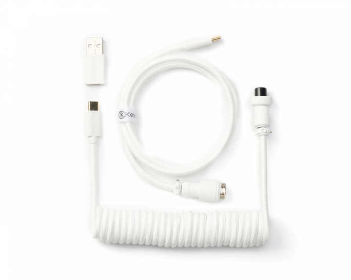 Keychron Custom Coiled Aviator Cable USB-C - White