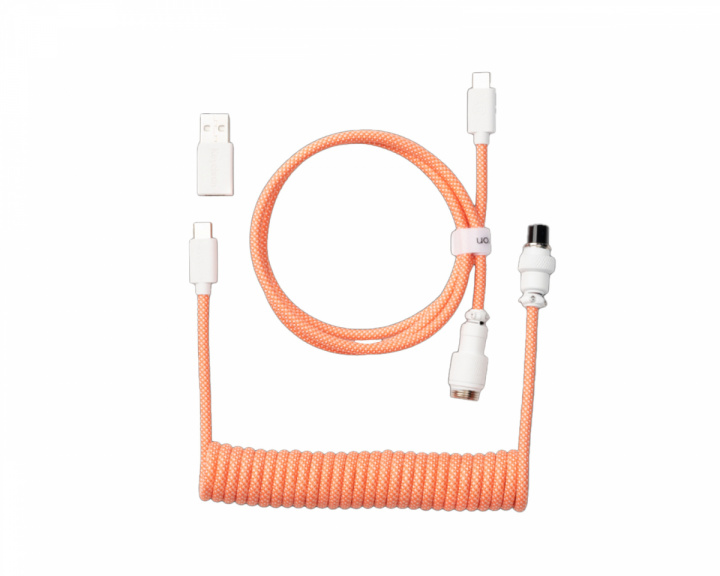 Keychron Custom Coiled Aviator Cable USB-C - Pink/Orange