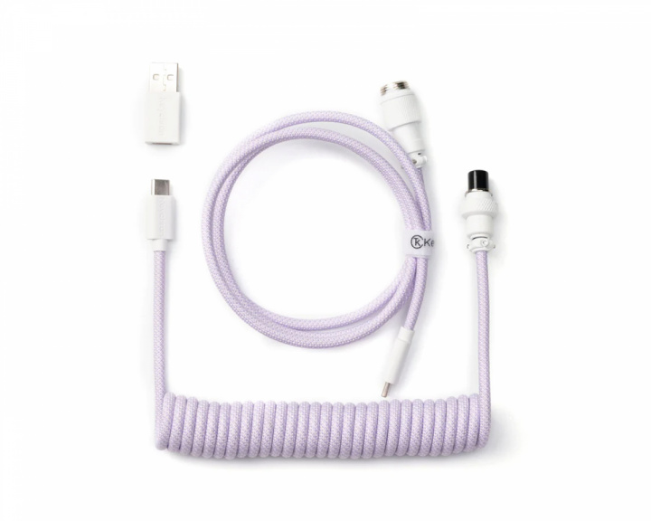 Keychron Custom Coiled Aviator Cable USB-C - Light Purple