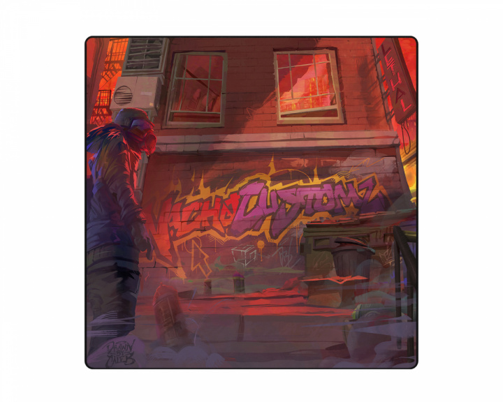 Lethal Gaming Gear Saturn Gaming Mousepad - NachoCustomz Graffiti - XL Square - Limited Edition