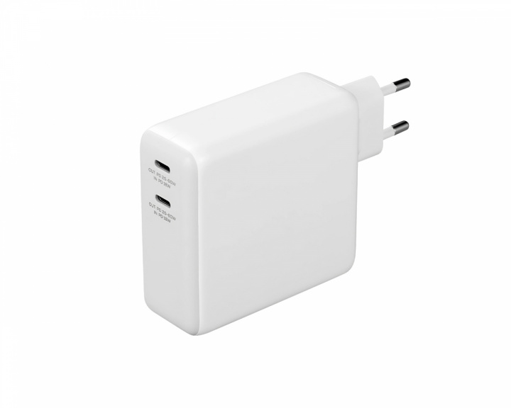 Deltaco USB-C Wall-Charger and Powerbank 9600 mAh - White