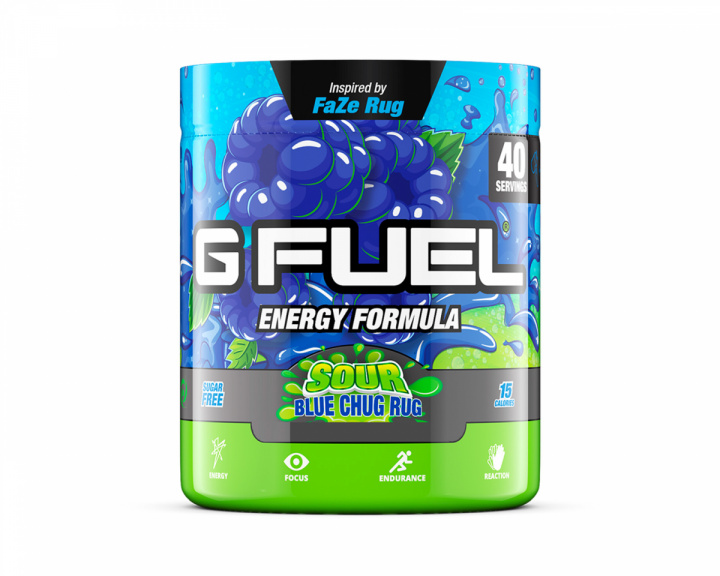 G FUEL Sour Blue Chug Rug - 40 Servings