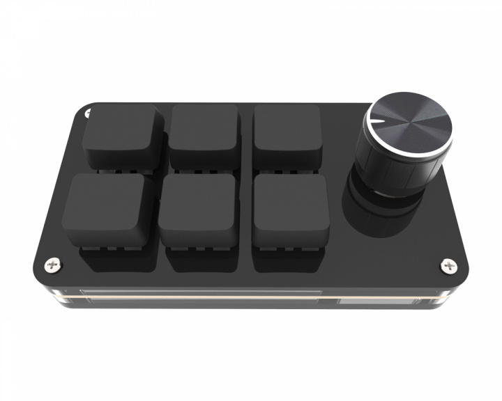 MaxMount 6-Key RGB Mini Mechanical Keypad with Knob - Black
