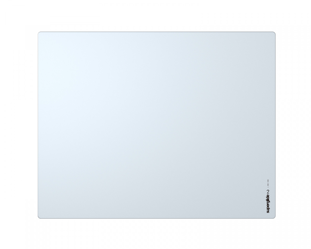 Superglide Glass Mousepad v2 - L - White - MaxGaming.com
