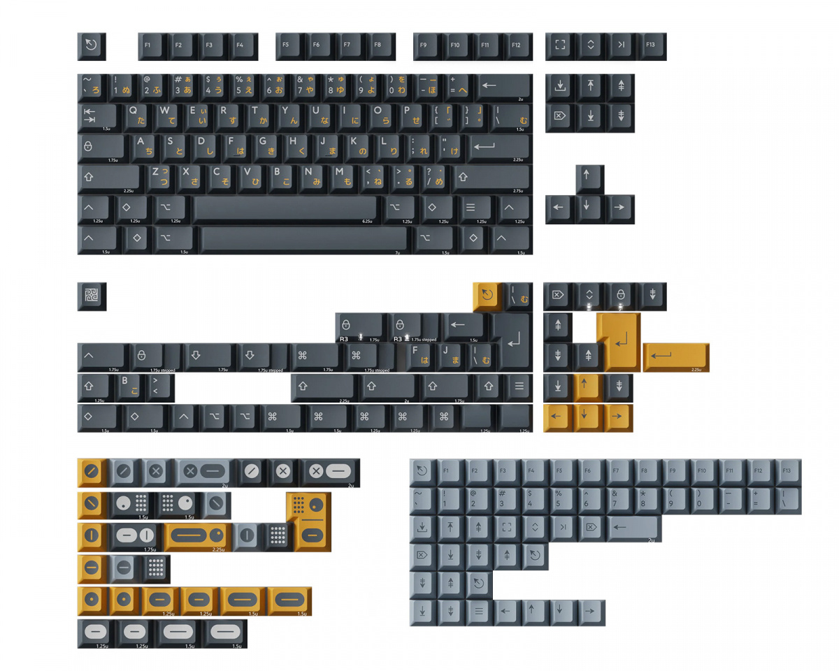 KBDFans PBTfans Twist キーキャップ KBDfans PBTfans Twist R2 - Base kit Tripleshot - MaxGaming.com