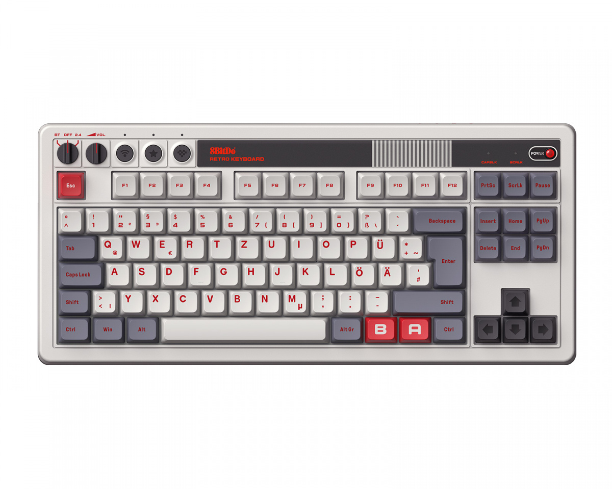 8Bitdo Retro Mechanical Keyboard Wireless - ISO German - N 8Bitdo Retro Mechanical Keyboard Wireless - ISO German - N