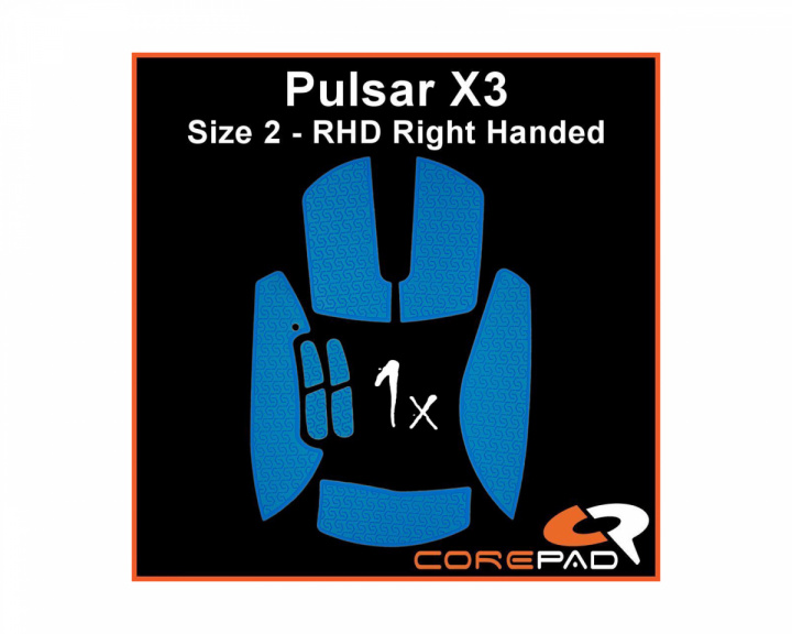 Corepad Soft Grips for Pulsar X3 RHD - Blue