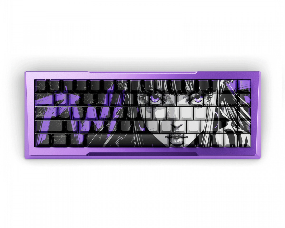 ♡♡na♡♡ Pwnage Zenblade 65 V2 Keyboard - Purple Frame / Black Bottom